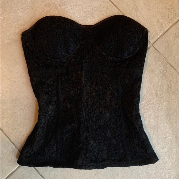 charlotte russe black lace corset L - Picture 4 of 6